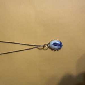 Nautical Ivory Pendant on sterling silver chain