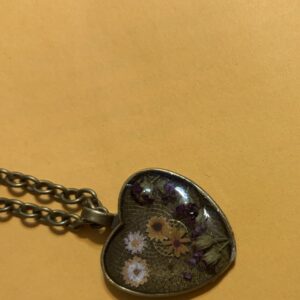 Florals in Heart Pendant